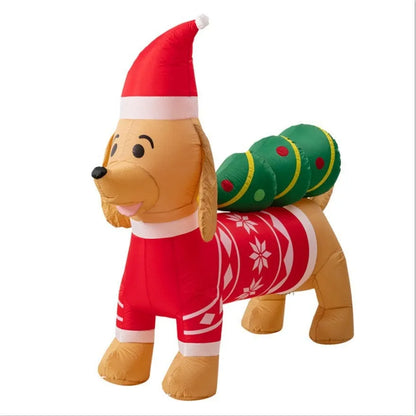 Dachshund Christmas Inflatable 220V US The Doxie World