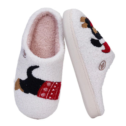 Dachshund Christmas Slippers 5-6/ 35-36 The Doxie World
