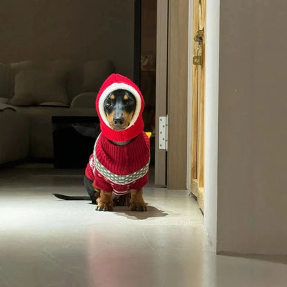 Dachshund Christmas Sweater and Hat The Doxie World