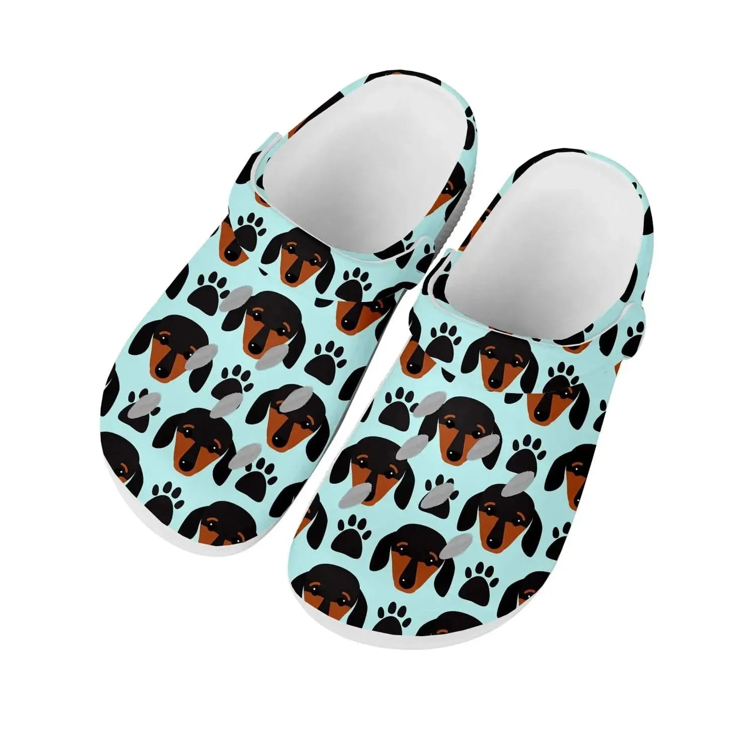 Dachshund Clogs Blue Dachshunds / US Women 4 The Doxie World