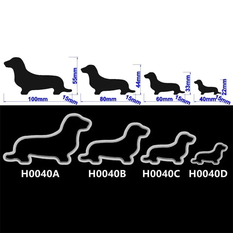Dachshund Cookie Cutter Set 4-pc set The Doxie World