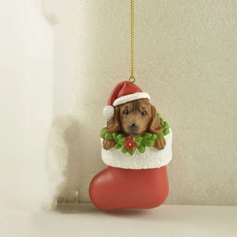 Dachshund In Christmas Stockings Pendant The Dachshund The Doxie World
