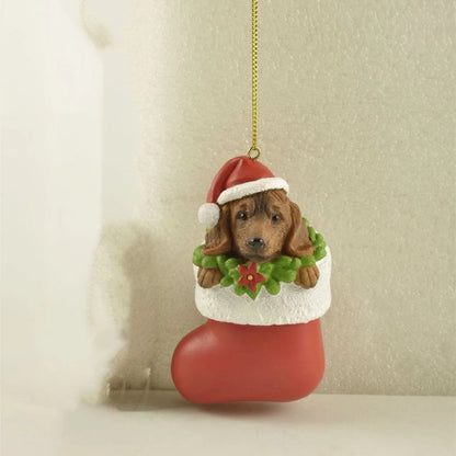 Dachshund In Christmas Stockings Pendant The Dachshund The Doxie World