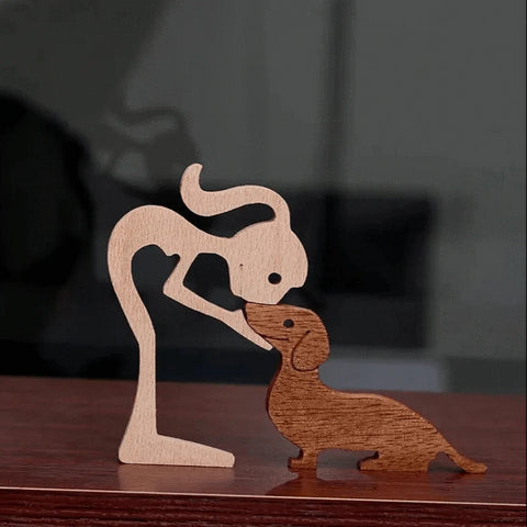 Dachshund Kiss Figurine Dachshund kiss / 15 × 12.5 cm (6" × 5") The Doxie World