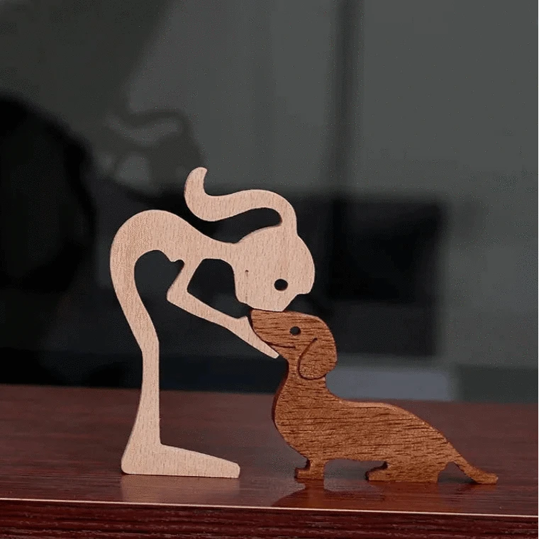 Dachshund Kiss Figurine Dachshund kiss / 15 × 12.5 cm (6" × 5") The Doxie World