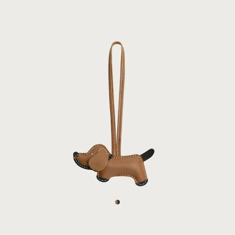 Dachshund Leather Pendant Brown The Doxie World
