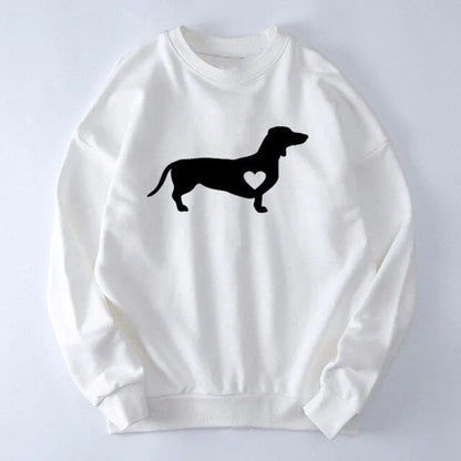 Dachshund Love Women Sweatshirt White / XXXL The Doxie World
