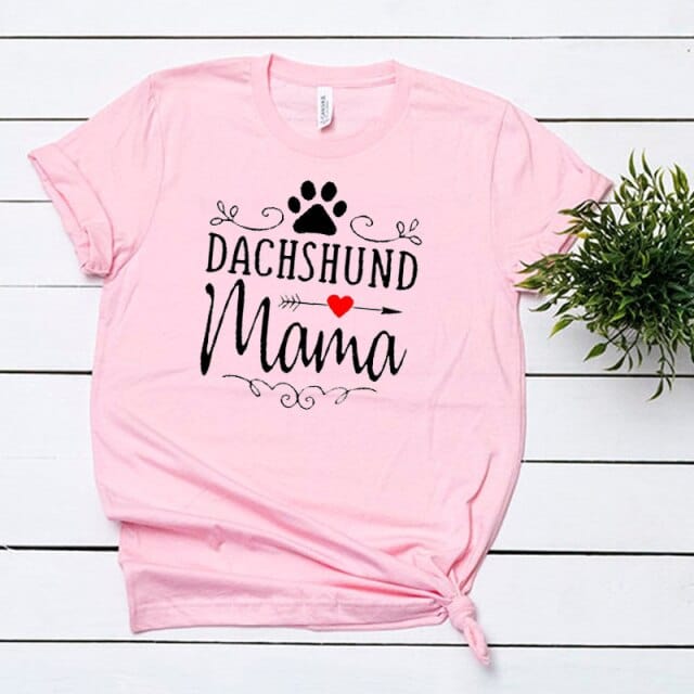 Dachshund Mama T-Shirt Pink / L The Doxie World