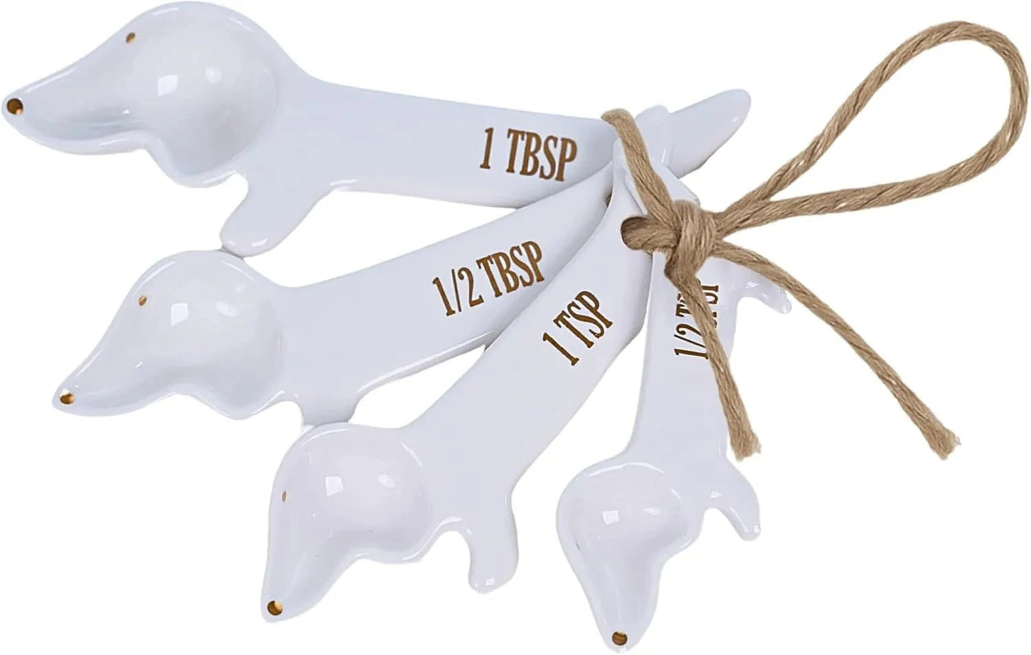 Dachshund Measuring Spoons 4-Piece Set / White The Doxie World