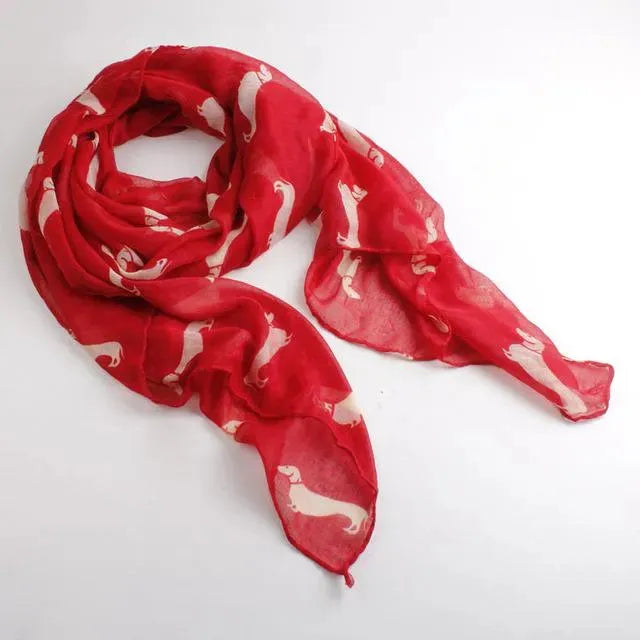 Dachshund Scarf red The Doxie World