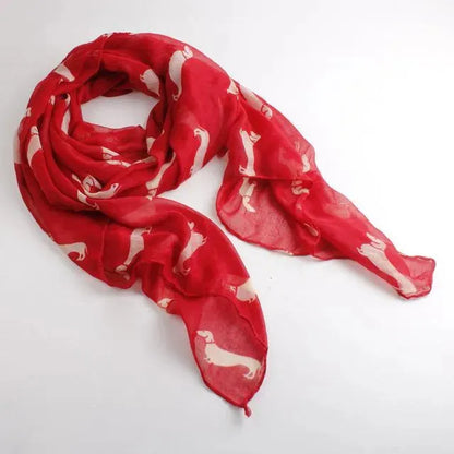 Dachshund Scarf red The Doxie World