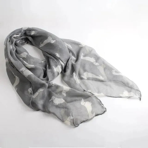 Dachshund Scarf gray The Doxie World