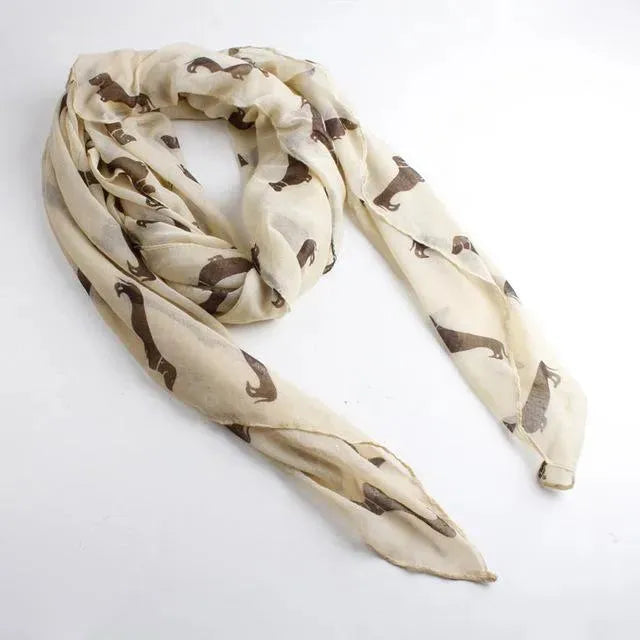 Dachshund Scarf beige The Doxie World