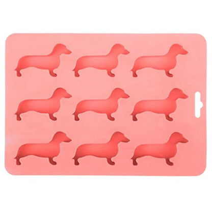 Dachshund Silicone Mold ( 2-pc Set) Pink The Doxie World
