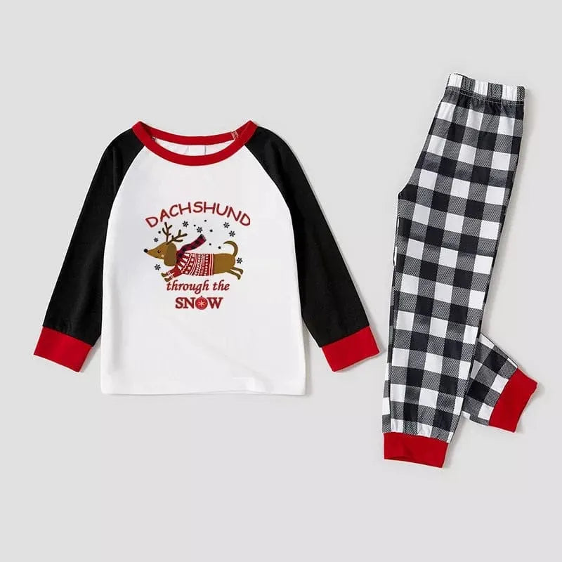 Dachshund Through The Snow Family Pajamas The Doxie World