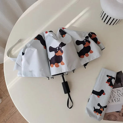 Umbrella Cute Cartoon Dachshund Niche Personality The Doxie World