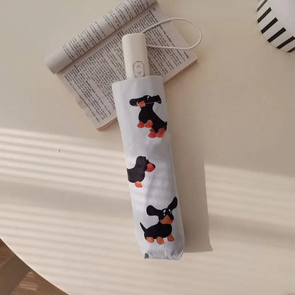 Umbrella Cute Cartoon Dachshund Niche Personality Dachshund Automatic The Doxie World