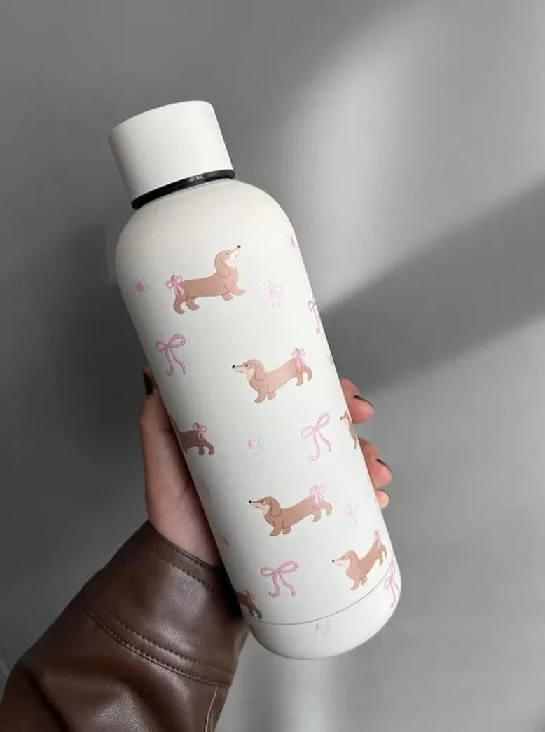 Dachshund Water Bottle White The Doxie World
