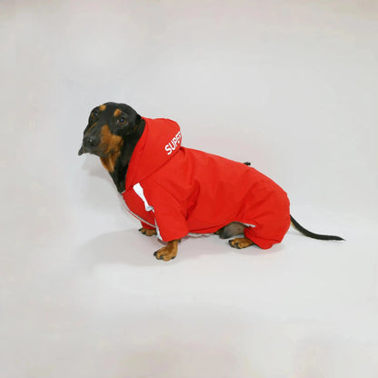Dachshund Winter Overall Red / S The Doxie World