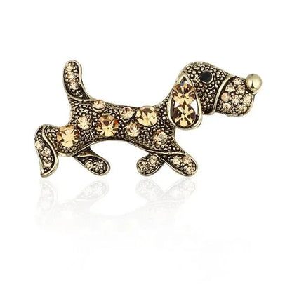 Dottie Wiener Dog Brooch Gold The Doxie World
