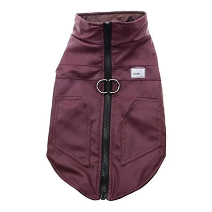 Faux Leather Dachshund Jacket Burgundy / XL thedoxieworld