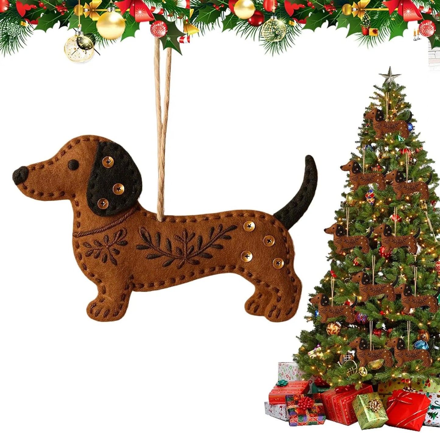 Felt Dachshund Tree Ornament The Doxie World