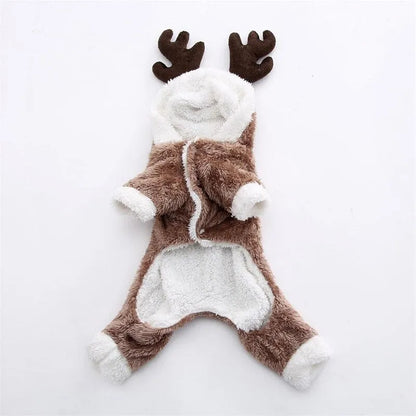 Fleece Reindeer Dachshund  Onesie The Doxie World