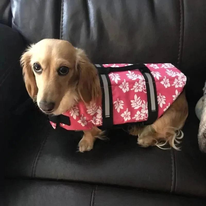 Floral Weiner Dog Life Jacket The Doxie World