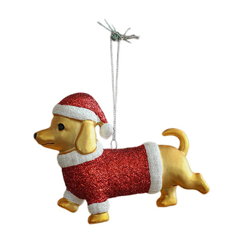 Gold Dachshund Tree Ornament 1 ornament The Doxie World