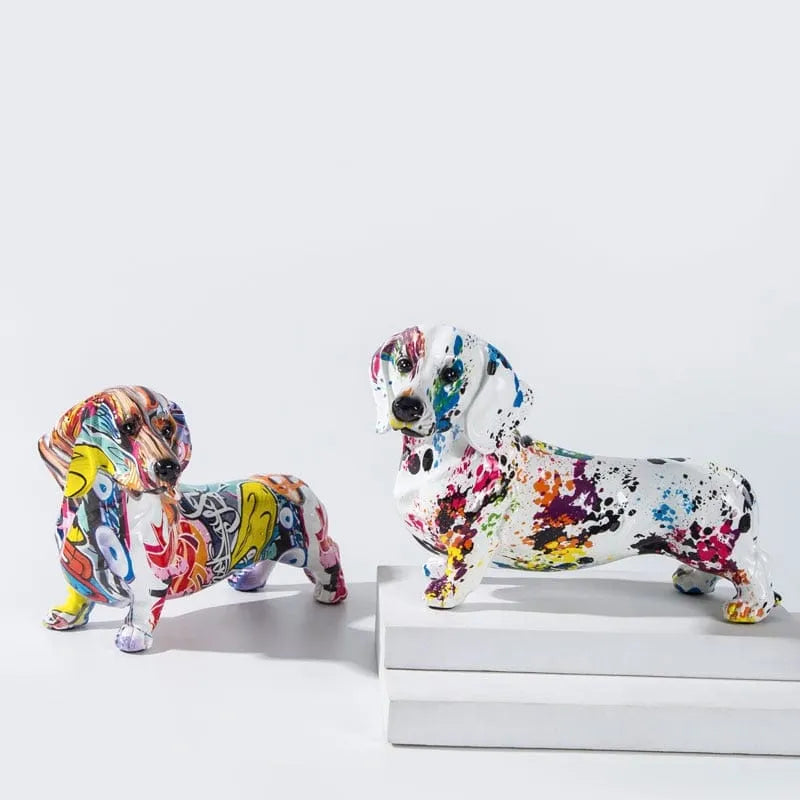Graffiti Dachshund Figurines The Doxie World