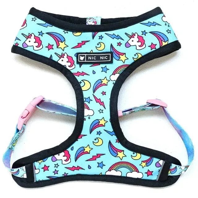 Graphic Dachshund Harness and Leash Set Blue harness / S The Doxie World