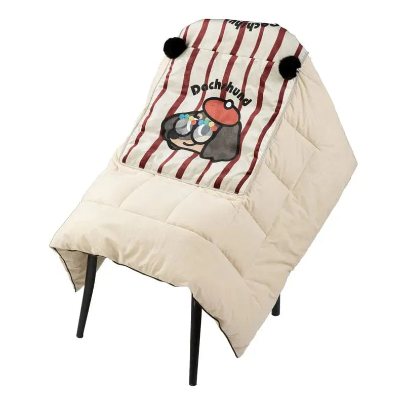 Happy Dachshund Pillow Blanket Acting cute / 110x150cm/43"x59" blanket The Doxie World