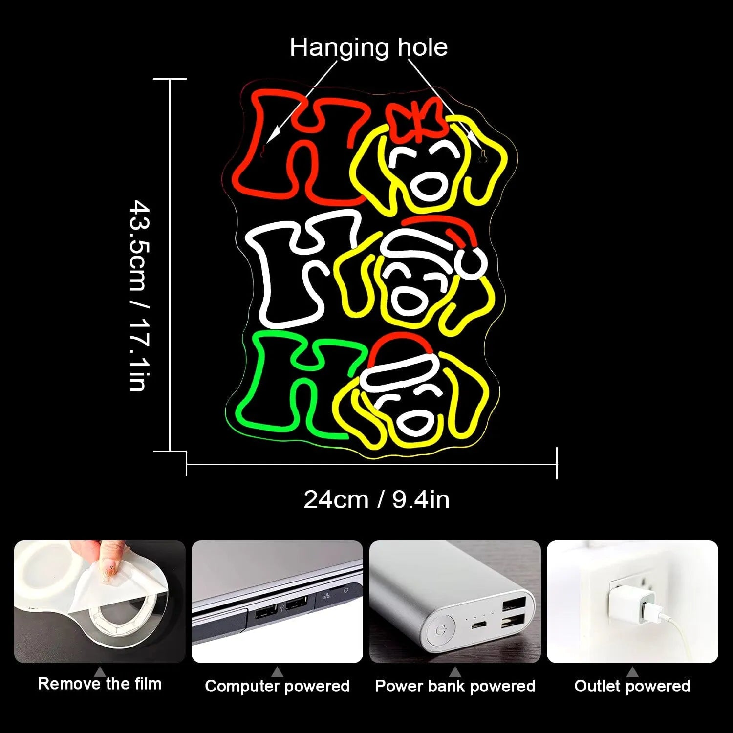 Ho Ho Ho Dachshund Neon Sign The Doxie World