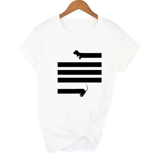 I Love Dachshunds T-Shirt Dachshund lines / S The Doxie World