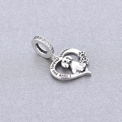 I Love you Dachshund Silver Charm The Doxie World