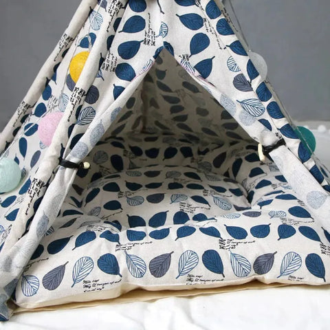 Leaf Print Dachshund Tepee No cushion / S The Doxie World