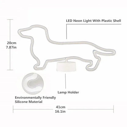 LED Neon Dachshund Lamp The Doxie World