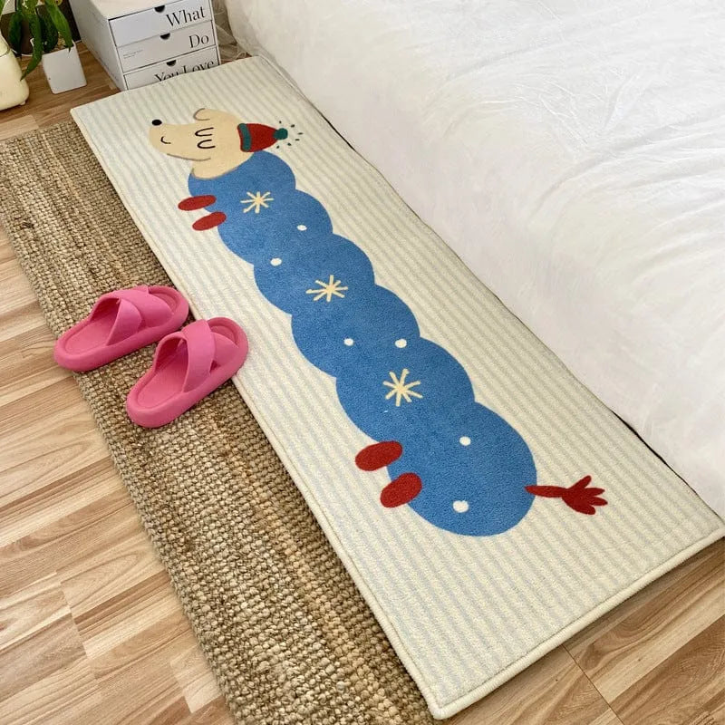 Long Dachshund  Rug Blue / 40x120cm/16"x47" The Doxie World