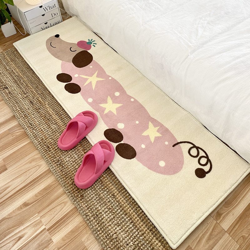 Long Dachshund  Rug Pink / 40x120cm/16"x47" The Doxie World