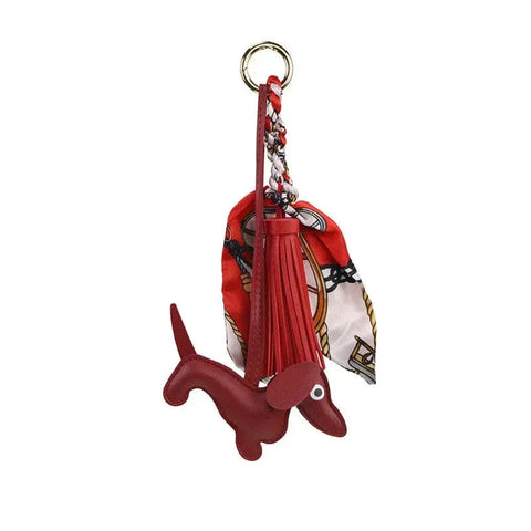 Lucky Dachshund Keychain Burgundy The Doxie World