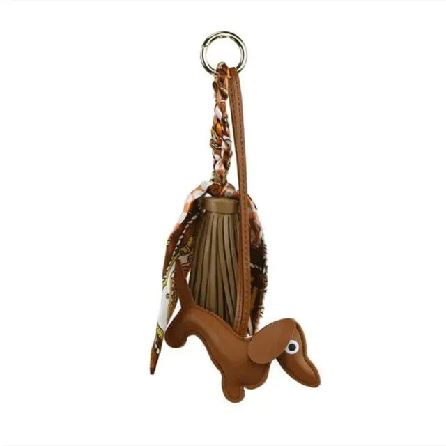Lucky Dachshund Keychain Brown The Doxie World