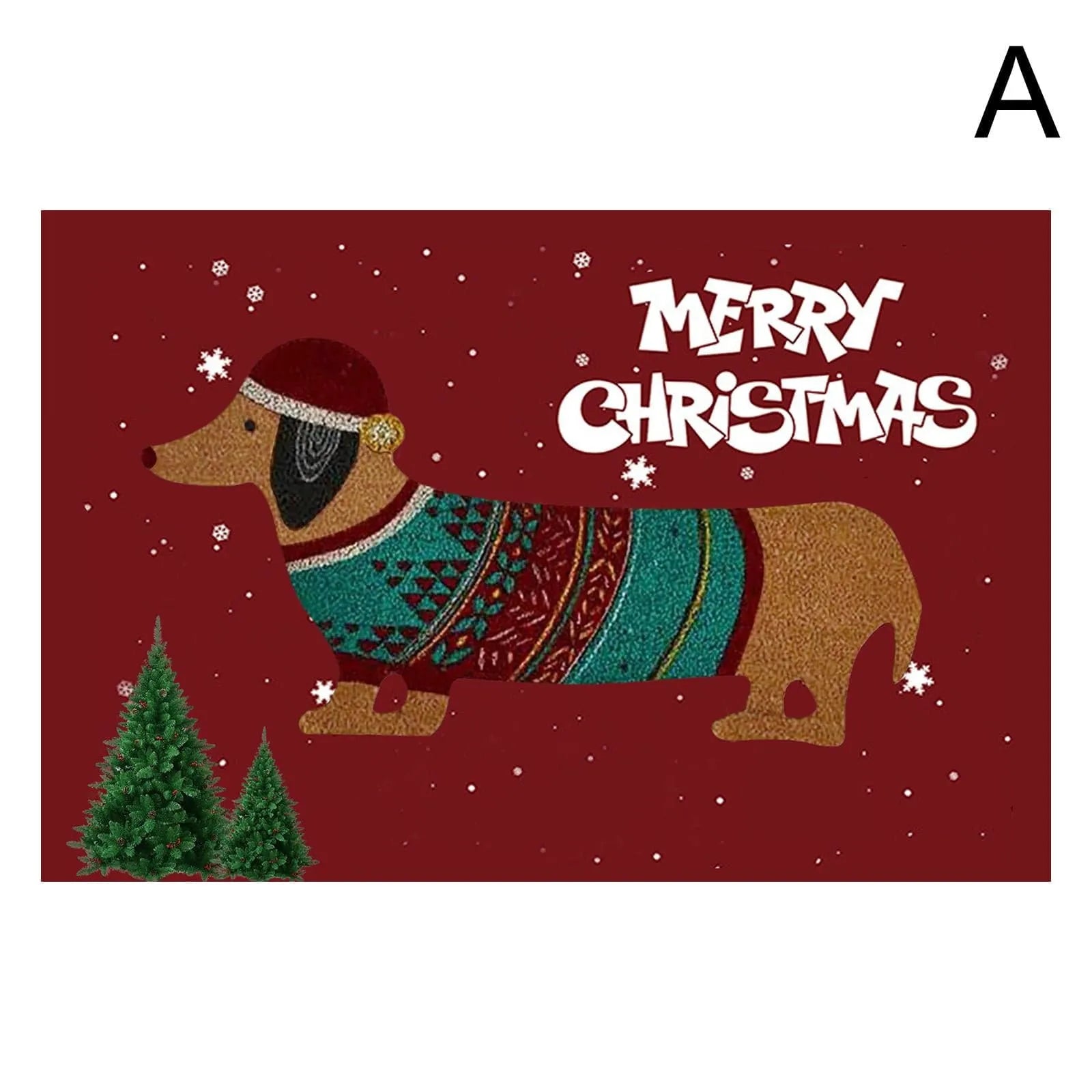 Merry Christmas Dachshund Mat A The Doxie World