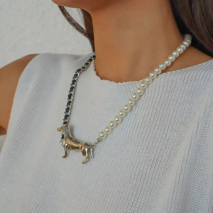 Pearl Dachshund Necklace The Doxie World