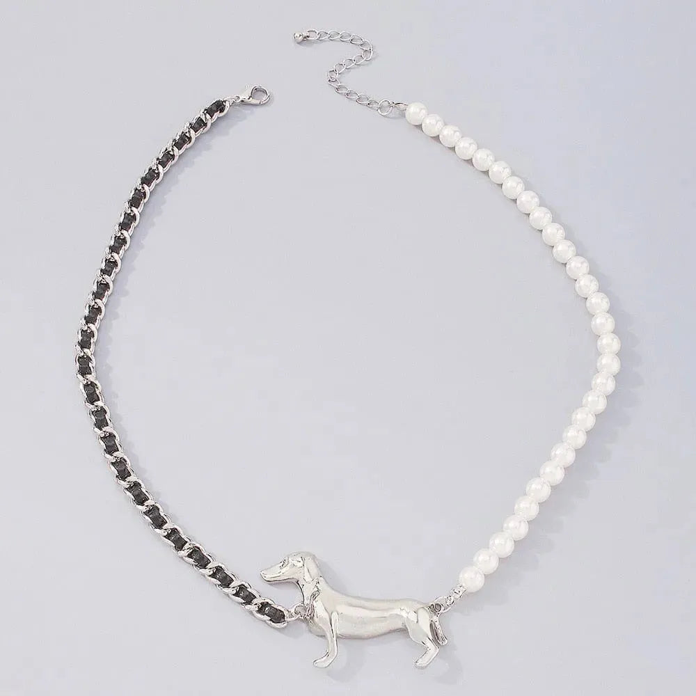 Pearl Dachshund Necklace The Doxie World