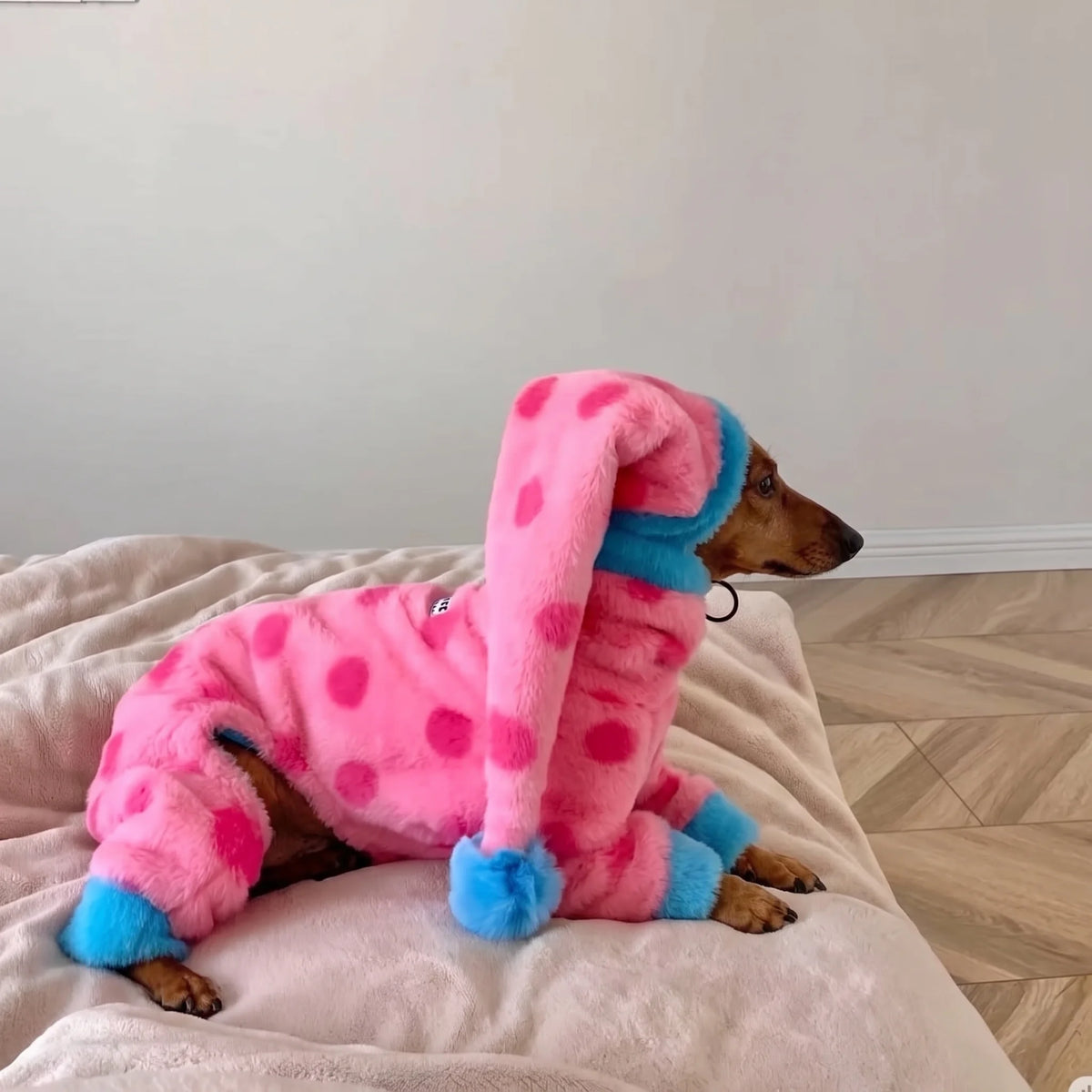 Plush Dachshund Onesie with Hood The Doxie World