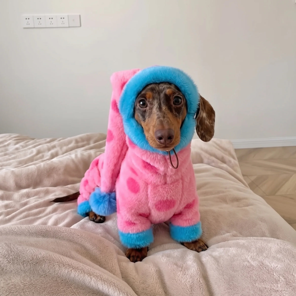 Plush Dachshund Onesie with Hood The Doxie World