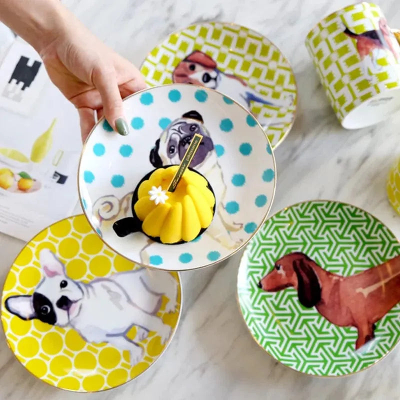 Porcelain Dachshund Cup and Plate The Doxie World