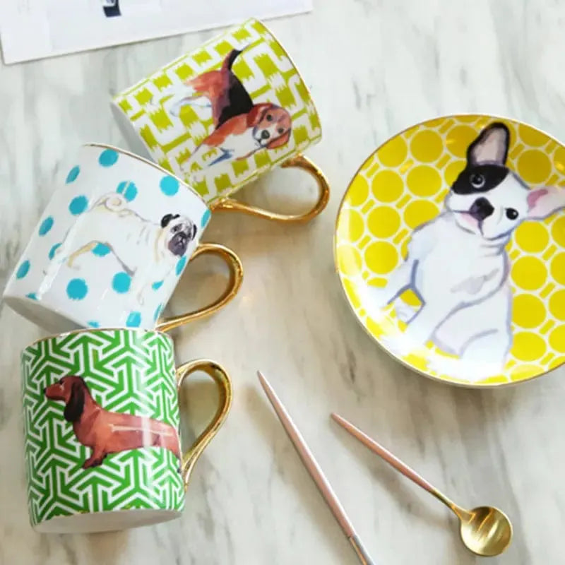 Porcelain Dachshund Cup and Plate The Doxie World