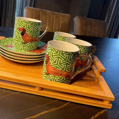 Porcelain Dachshund Cup and Plate The Doxie World