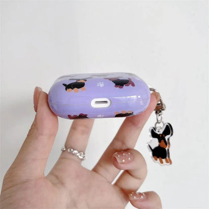 Purple Dachshund AirPods  Case The Doxie World
